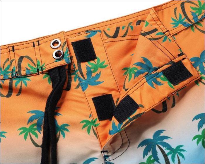 Men'S Beach Board Shorts Tropical Pattern Swimming Pants