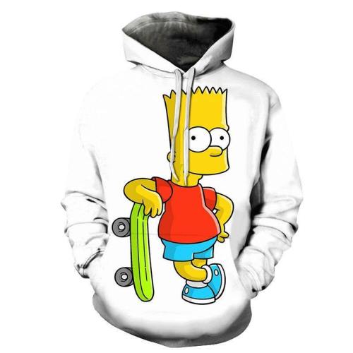 Bart Simpson Cartoon 3D - Sweatshirt, Hoodie, Pullover