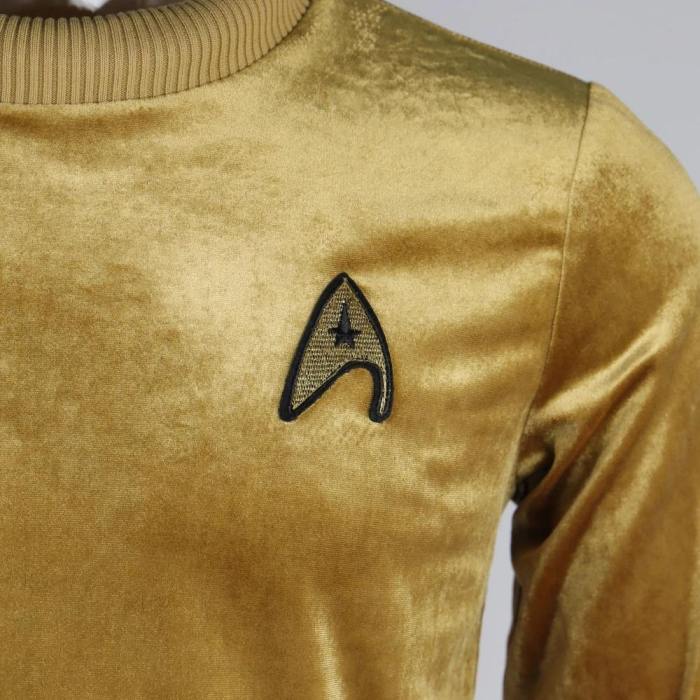 Star Trek The Original Series Tos Captain Pike Kirk Top Shirt Cosplay Uniform Halloween Costumes Man Adult