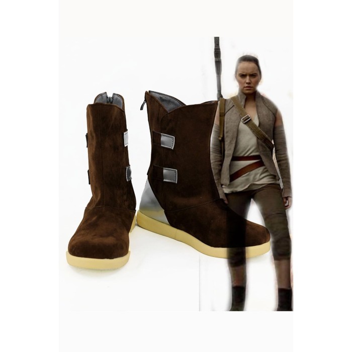 Star Wars 8 The Last Jedi Rey Boots Cosplay Shoes