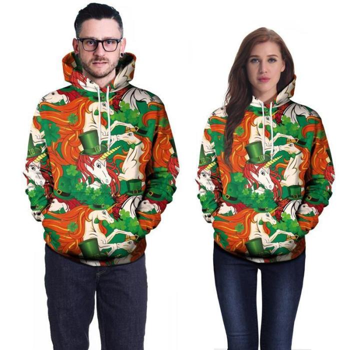 Unisex Irish Festival Themed 3D Print Hoodie