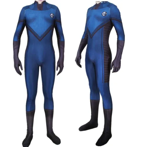 Fantastic Four Men Boys Cosplay Costume Superhero Zentai Bodysuit Suit