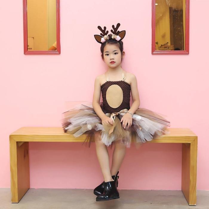 Unicorn Elk Tutu Princess Baby Girls Birthday Dress Halloween Costume