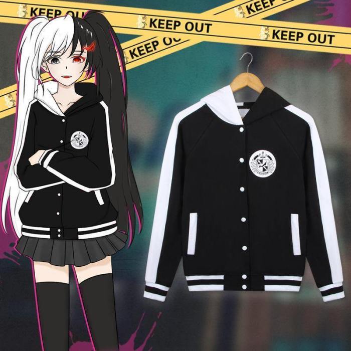 Anime Danganronpa Monokuma Cotton Hooded Hoodie Jacket Costumes