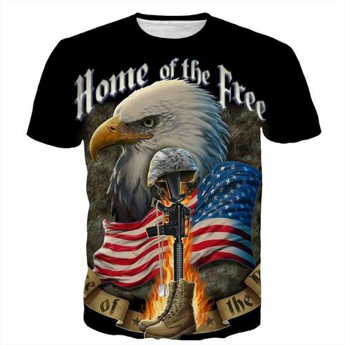 American Flag With Eagle  Home Of The Free  Shirt