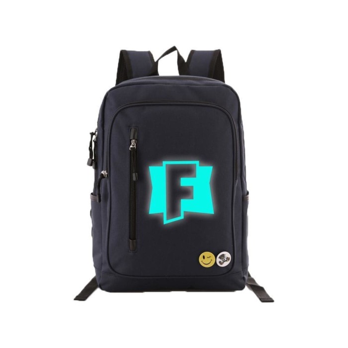 Game Fortnite 17  Teens Backpack - Blue Luminous