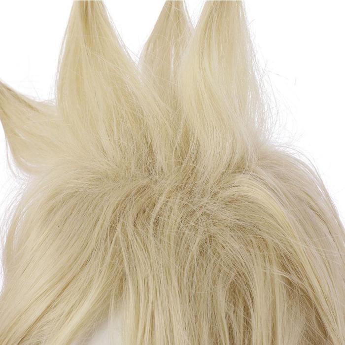 Ff7 Final Fantasy Vii Cloud Strife Two Braids Hair Short Golden Braided Synthetic Hair Cosplay Wig