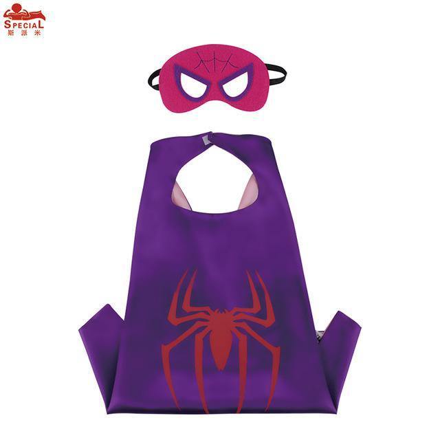 Kids Superhero Cape Mask Baby Costume Carnival Spider-Man