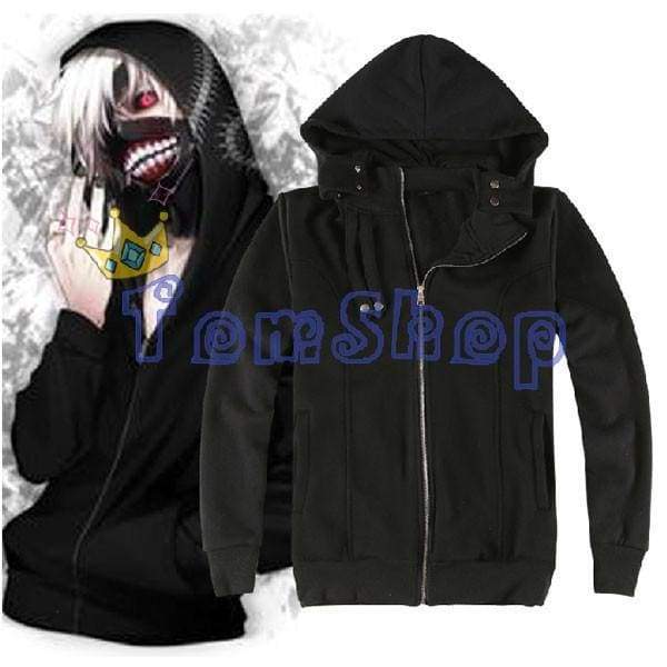 Anime Tokyo Ghoul Kaneki Ken Cosplay Costume 1:1 Unisex Hoodie Sweatshirt Hooded Sweat Shirts Coat Jacket