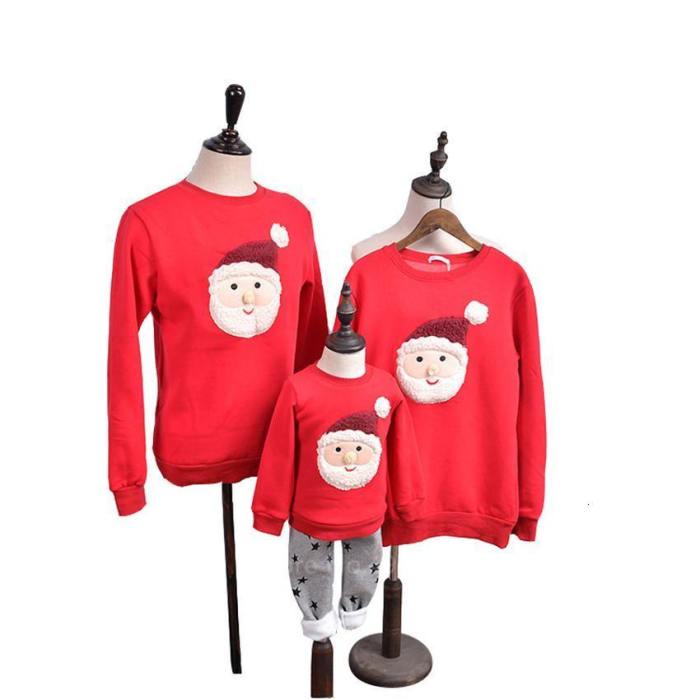 Family Matching Clothes Christmas Santa Claus Sweatshirt Cotton Outfit