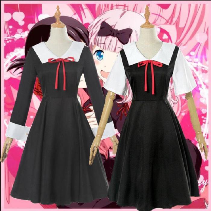 Fujiwara Chika Dress Cosplay Costume For Girls