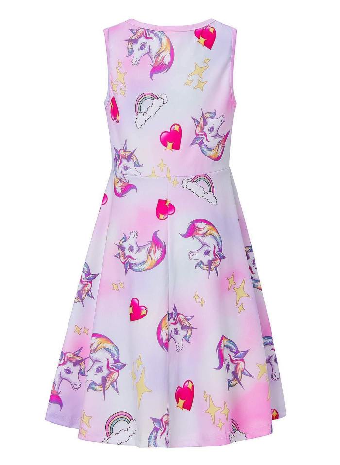 Girls Unicorn Dresses Playwear Skater Dress