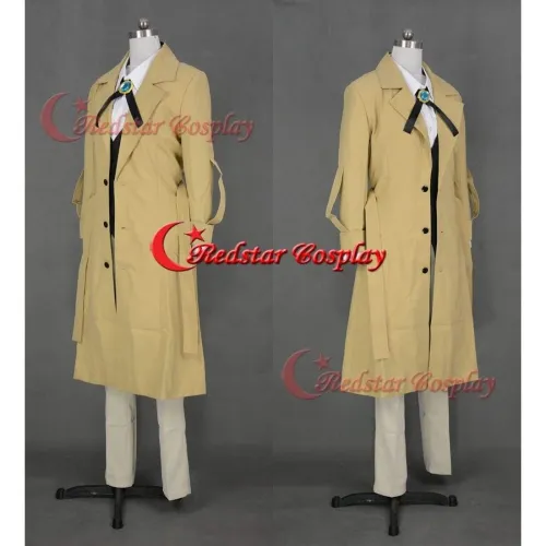 Bungo Stray Dogs Osamu Dazai Cosplay Costume Trench Coat Vest Pants Uniform Suit