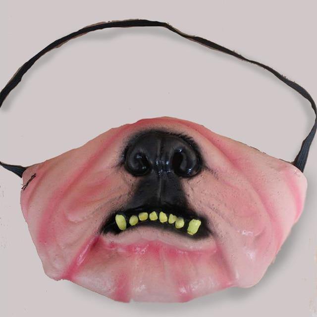 Funny Halloween Party Ugly Mask Latex Clown Cosplay Half Face Horrible Scary Masks