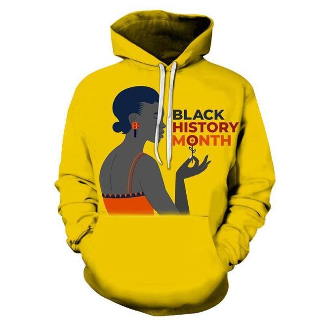 Yellow Black History Month 3D - Sweatshirt, Hoodie, Pullover