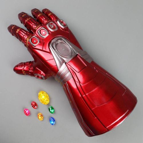 Avengers Endgame Iron Man Gauntlet Gloves Stone Movable Led Light Infinity War Glove Halloween Props