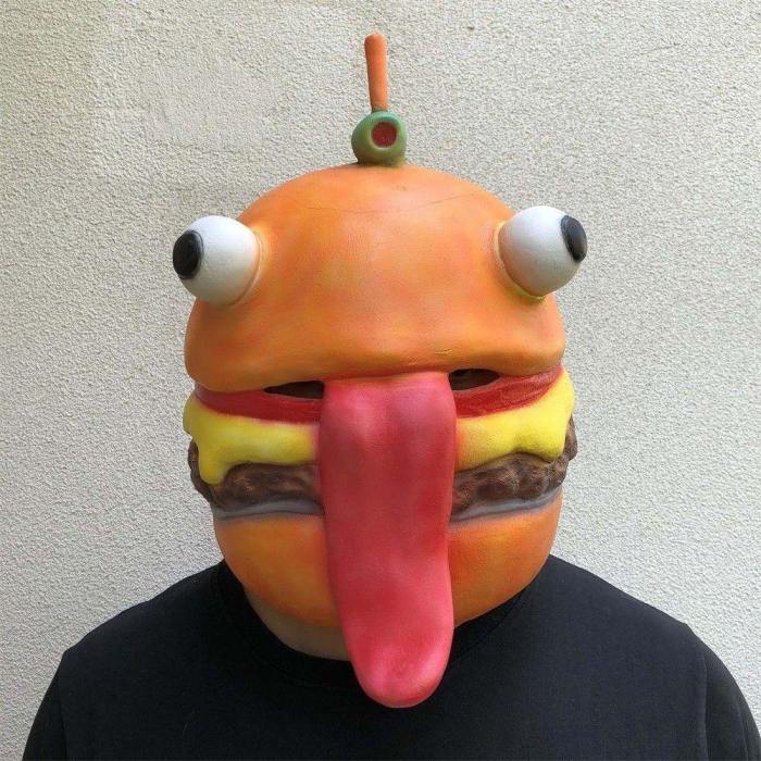 Fortnite Durr Burger Hamburger Mask Halloween Cosplay Props