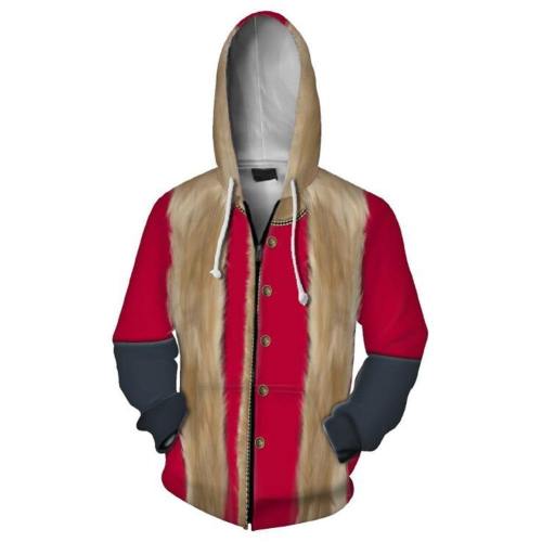 Unisex The Christmas Chronicles Hoodie Adult Cosplay Hooded Zip Up Sweatshirt Cosplay Costume