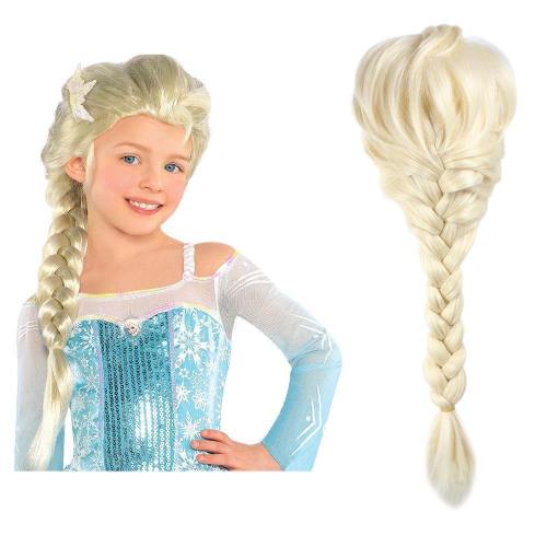 Frozen Princess Elsa Anna Girl Wig Halloween Cosplay Hair