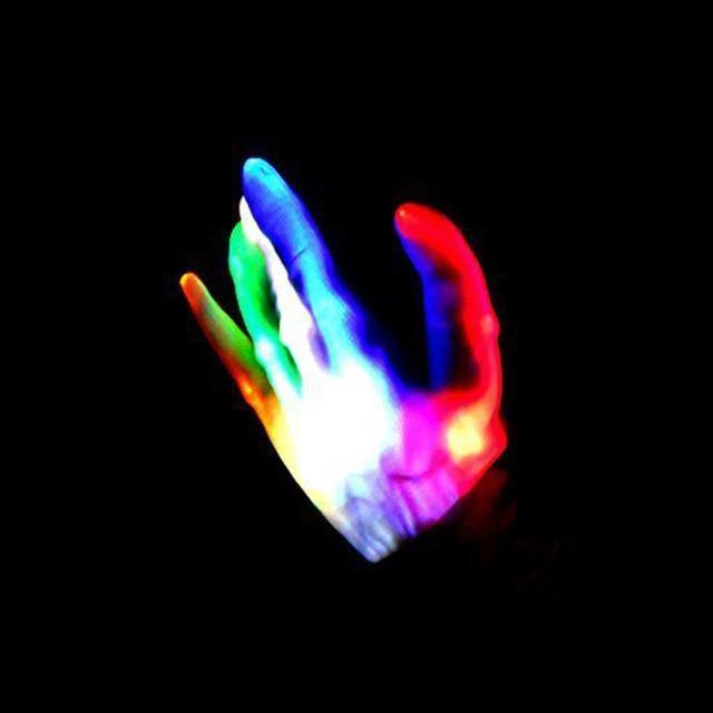 1Pcs Led Flashing Gloves Glow Light Up Finger Lighting Dance Party Decoration Glow Party Supplies Choreography Props Christmas