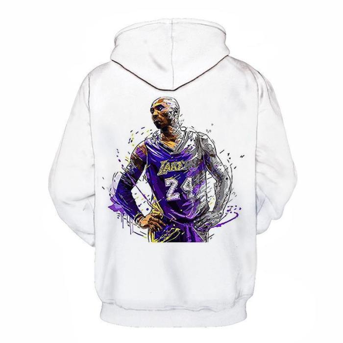 White Kobe Bryant 3D - Sweatshirt, Hoodie, Pullover