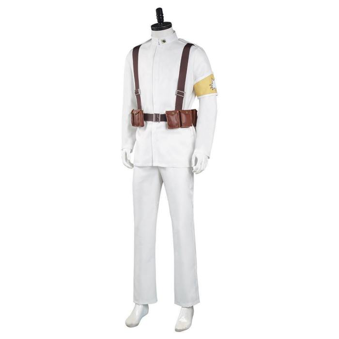 Shingeki No Kyojin Attack On Titan S4 Marley Eldian Army White Uniform Outfits Halloween Carnival Suit Cosplay Costume