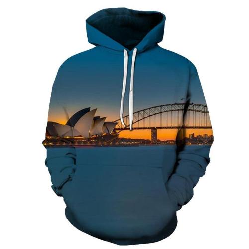 Sydney Skyline 3D - Sweatshirt, Hoodie, Pullover