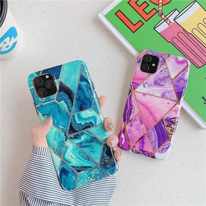 Lovely Geometric Pattern Marble Phone Case
