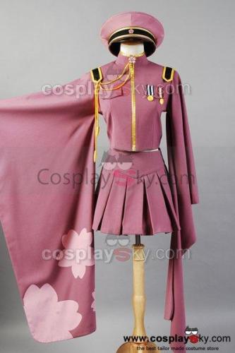 Vocaloid Senbon Sakuras Zakura Miku Cosplay Costume Uniform Dress