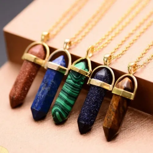 Gold/Silver Plated Opal Pendant Necklace