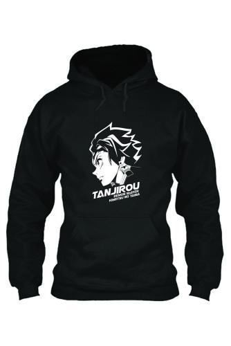 Unisex Demon Slayer: Kimetsu No Yaiba Hoodies Kamado Tanjirou Printed Pullover Jacket Casual Sweatshirt