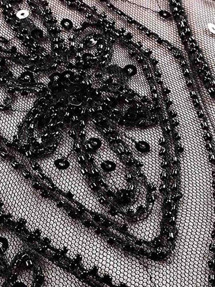 Sequined Chiffon Dress