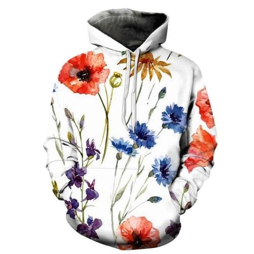 Peaceful Flowers 3D Sweatshirt Hoodie Pullover