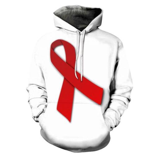 Aids Awareness Ribbon 3D - Sweatshirt, Hoodie, Pullover