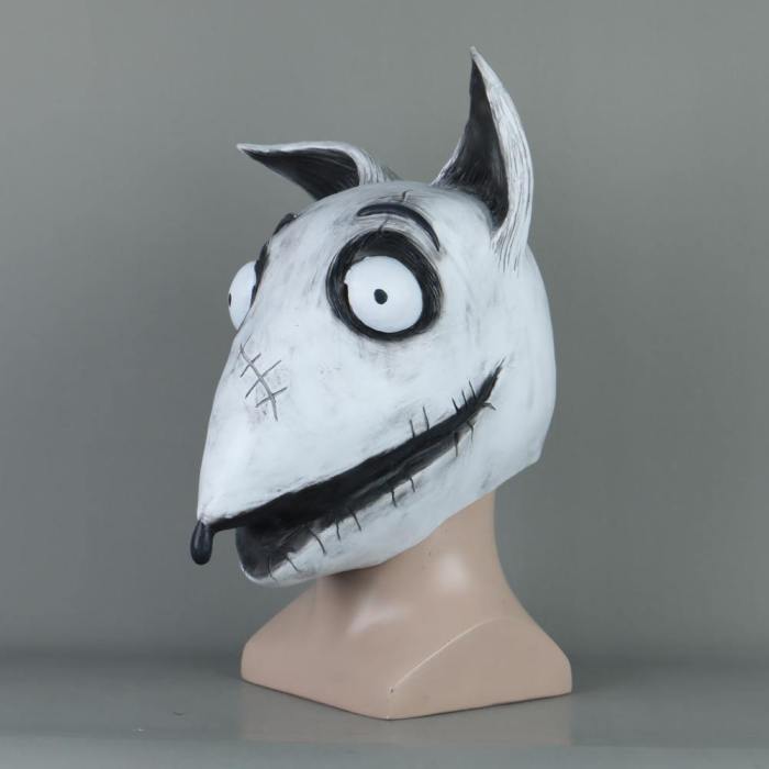 New Frankenweenie Mask Cosplay Sparky Masks Animal Dog Mask Halloween Party Scary Prop