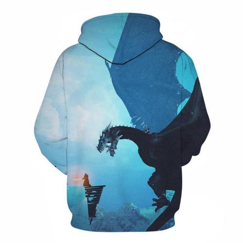 Got Inspired - Blue Dragons- 3D Hoodie Sweatshirt Pullover