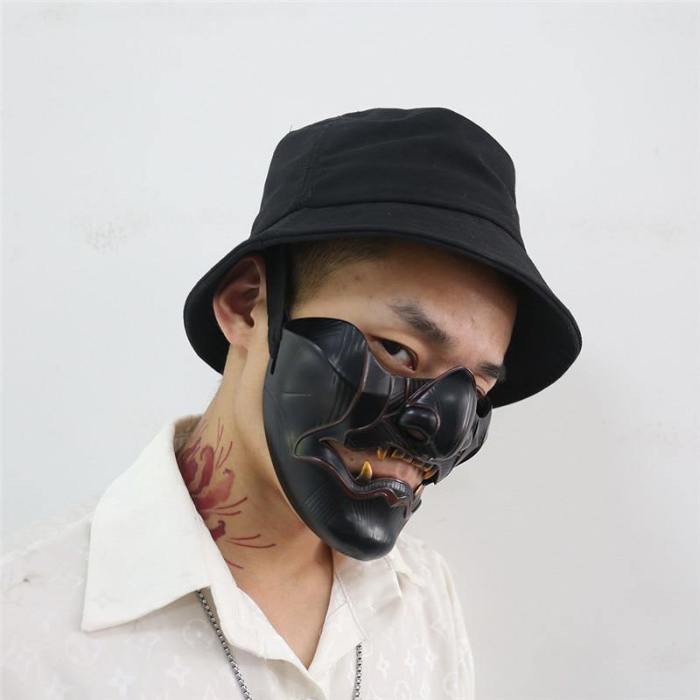 Game Ghost Of Tsushima Resin Half Face Samurai Masquerade Cosplay Props