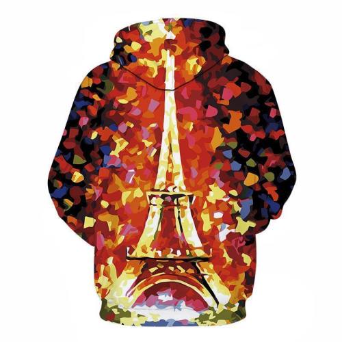 Vibrant Eiffel Tower Oil Painting 3D - Sweatshirt, Hoodie, Pullover