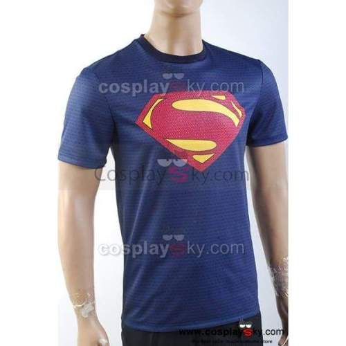 Superman Man Of Steel Superman Blue T-Shirt New