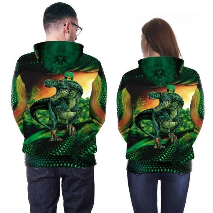Forest Raptor 3D Hoodie For St. Patrick