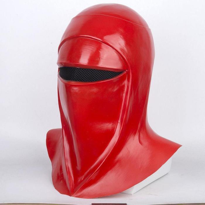Star Wars Emperor'S Royal Guard Soldiers Cosplay Mask Latex Full Head Red Helmet