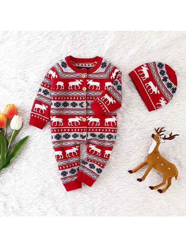 Baby Long Sleeve Ugly Christmas Jumpsuit