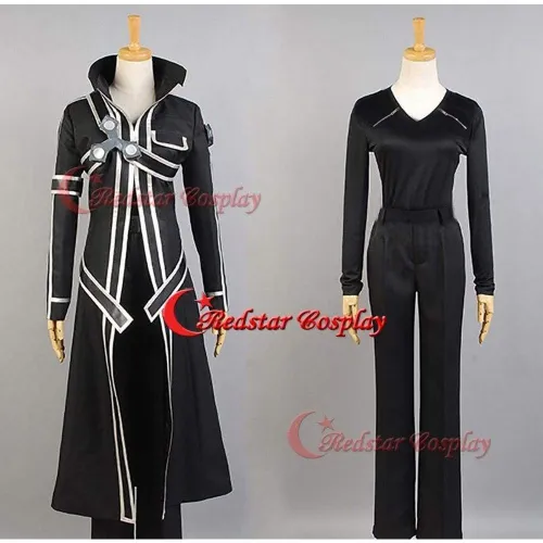 Sword Art Online Cosplay Kazuto Kirigaya Cosplay Costume - Black Uniform Or Pleather Type
