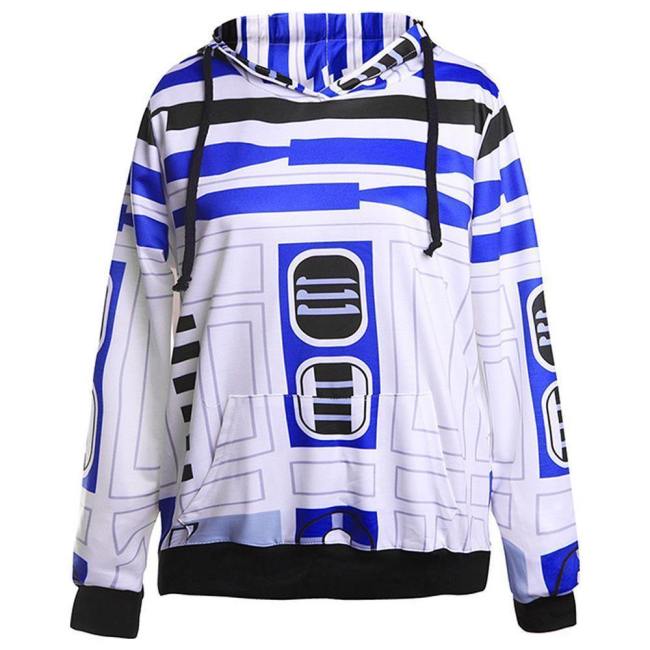 Unisex Bb-8 Hoodies Star Wars Pullover 3D Print Jacket Sweatshirt