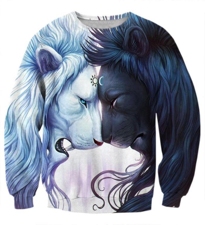 Yin And Yang Lion Sweatshirt/Hoodie