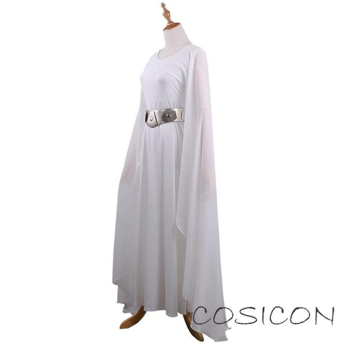 Star Wars A New Hope Princess Leia White Dress Cosplay Costume For Halloween