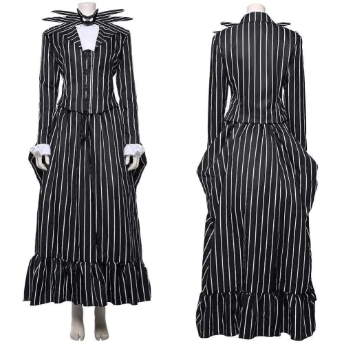 The Nightmare Before Christmas Jack Skellington Striped Suit Cosplay Costume