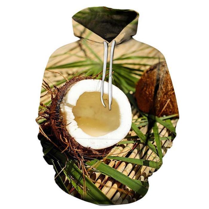 Open Coconut 3D - Sweatshirt, Hoodie, Pullover
