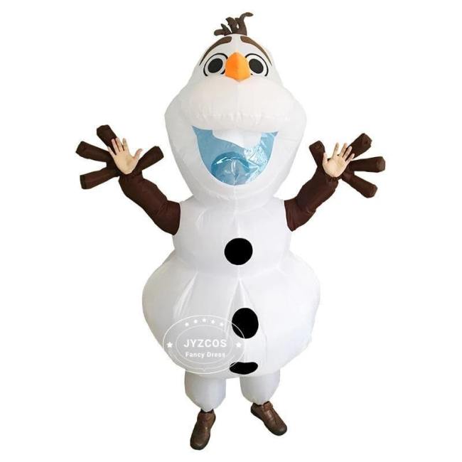 Olaf Snowman Costumes For Women Men Adult Purim Halloween Inflatable Christmas Blowup Anime Cosplay Fancy Dress Up Mascot