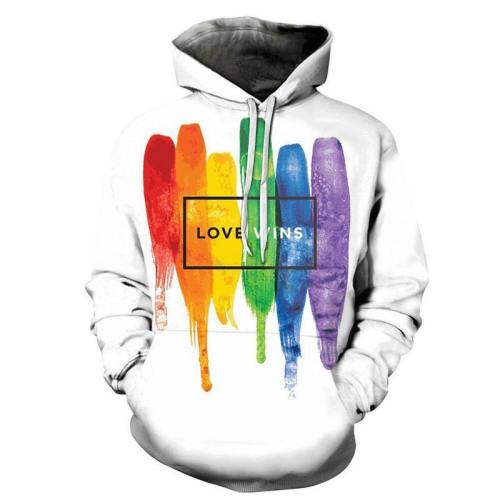 Pure Love Wins 3D - Sweatshirt, Hoodie, Pullover